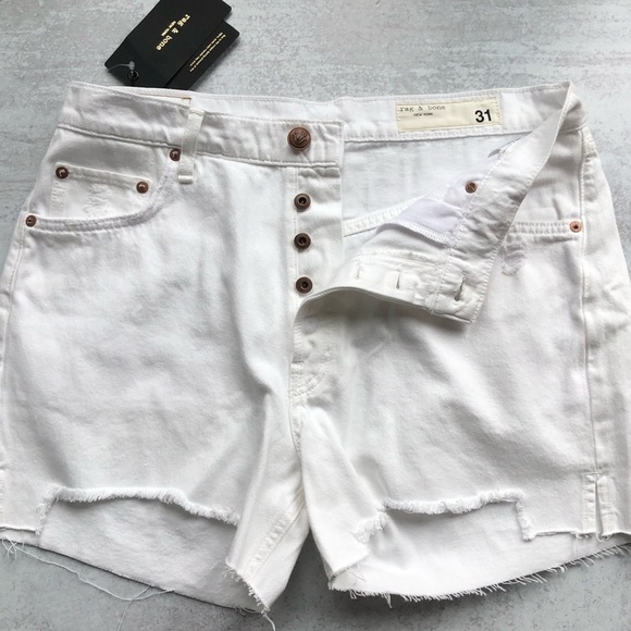 rag & bone Pants - Rag & Bone Shorts Optic White Vintage Cut Off Size 31 NWT